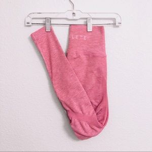 Alphalete Leggings Small Pink Rose Aero High Rise Seamless Athletic